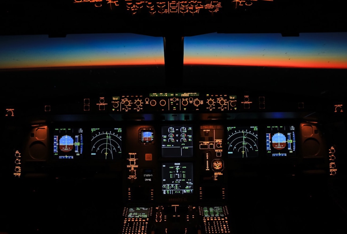 An aircraft cockpit, the home of the checklist