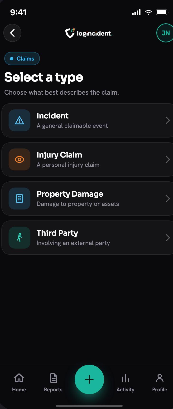 Choosing a Claims report type