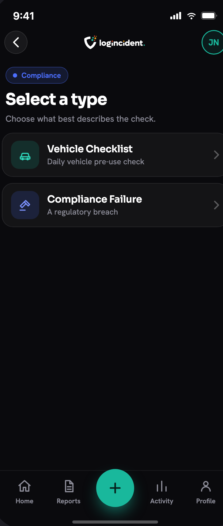 Choosing a Compliance report type