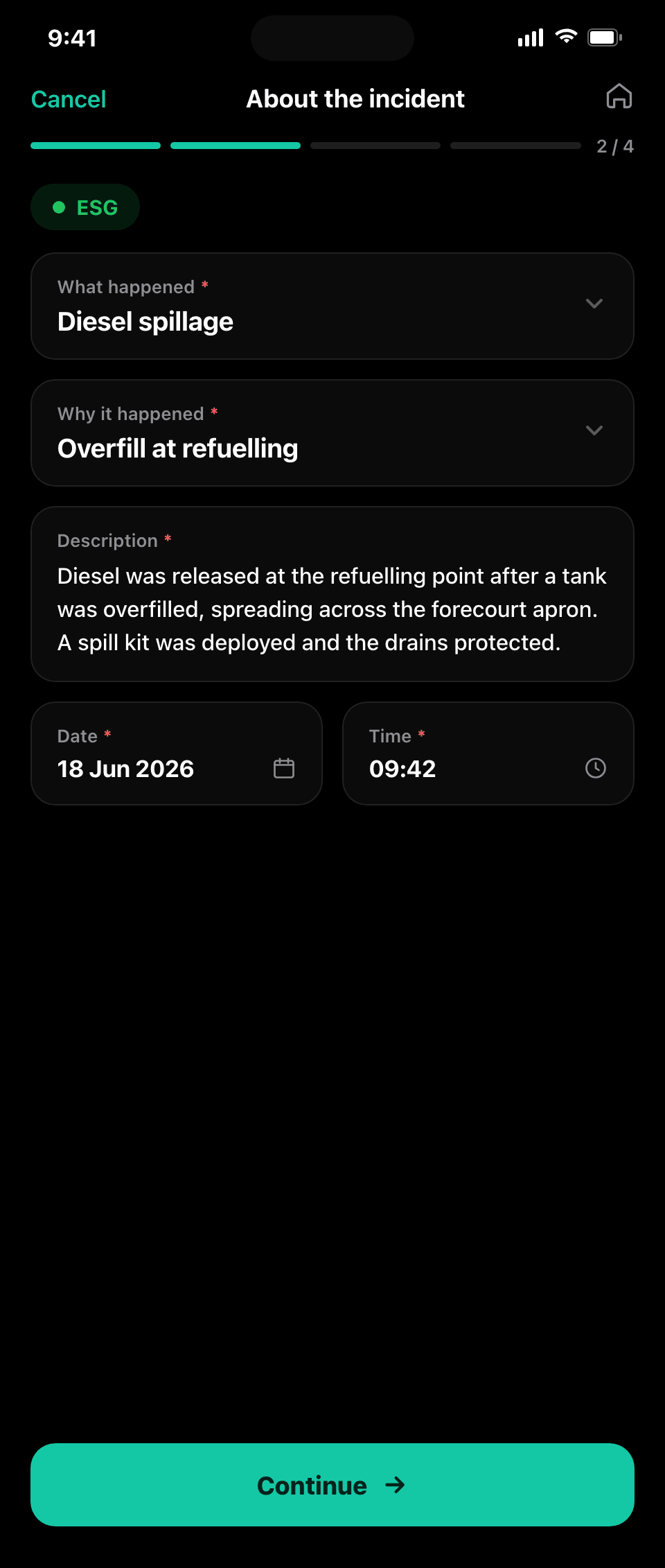 Adding report details