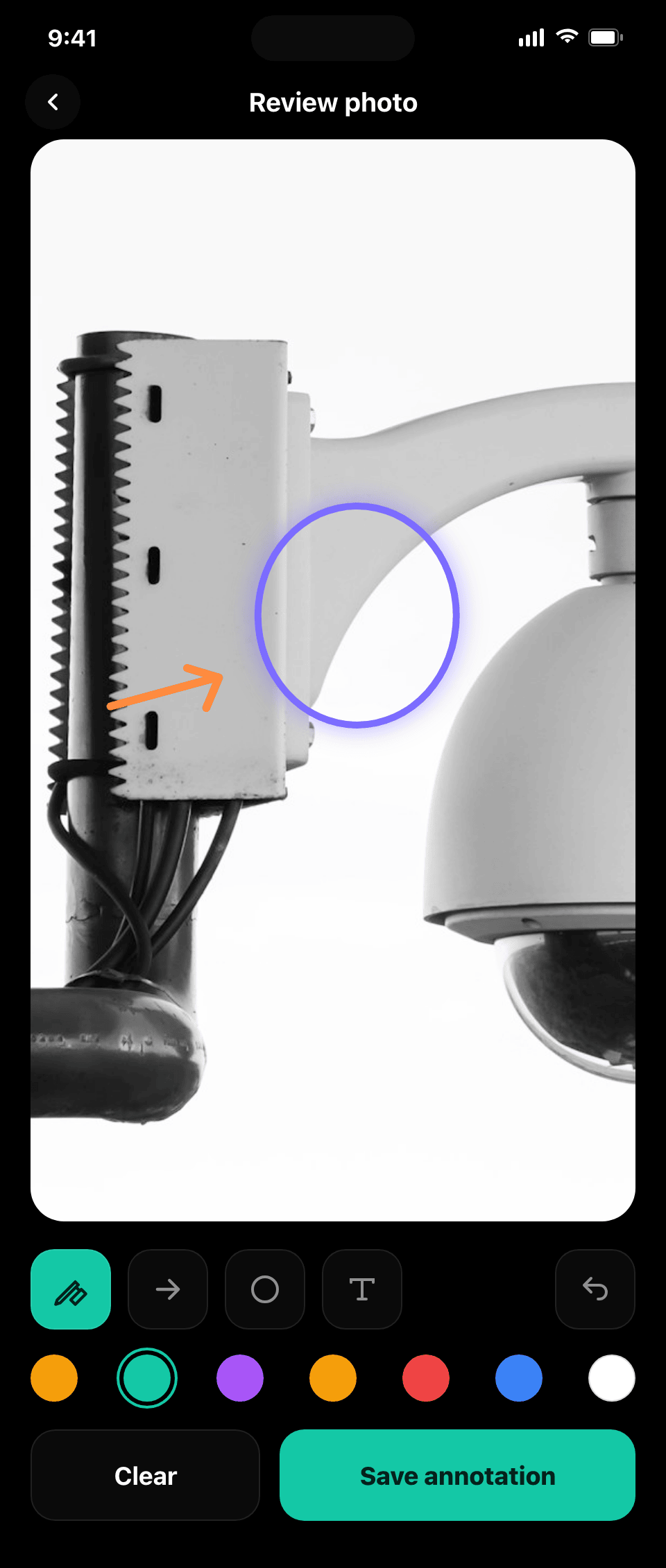Annotating a site photo