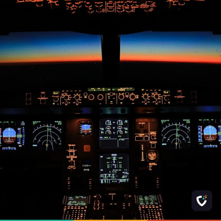 An aircraft cockpit, the home of the checklist